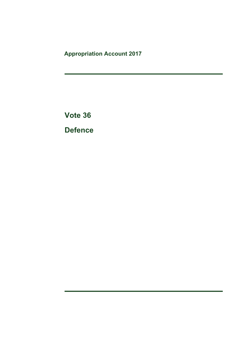 Vote 36 Defence
