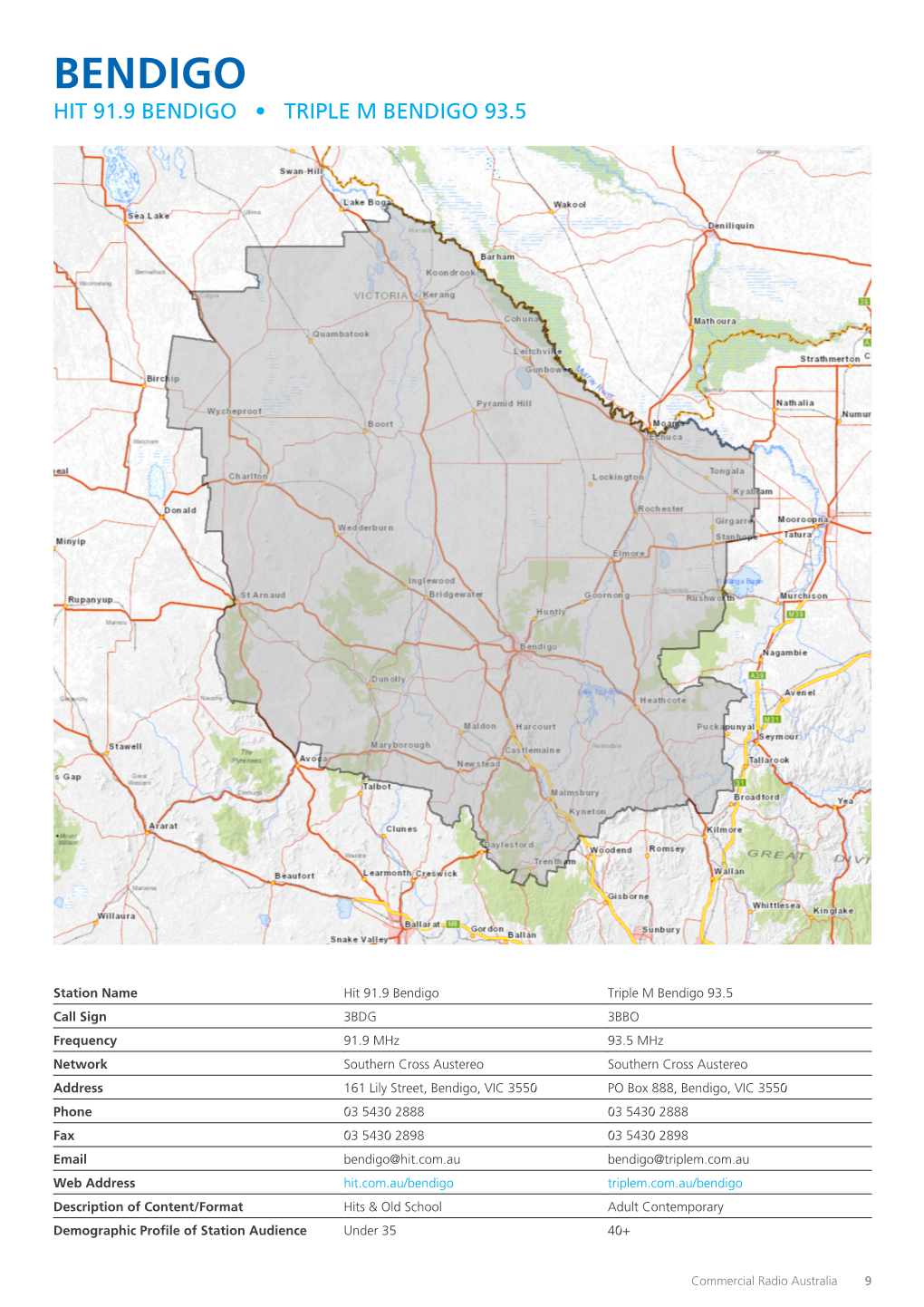 Bendigo Hit 91.9 Bendigo • Triple M Bendigo 93.5