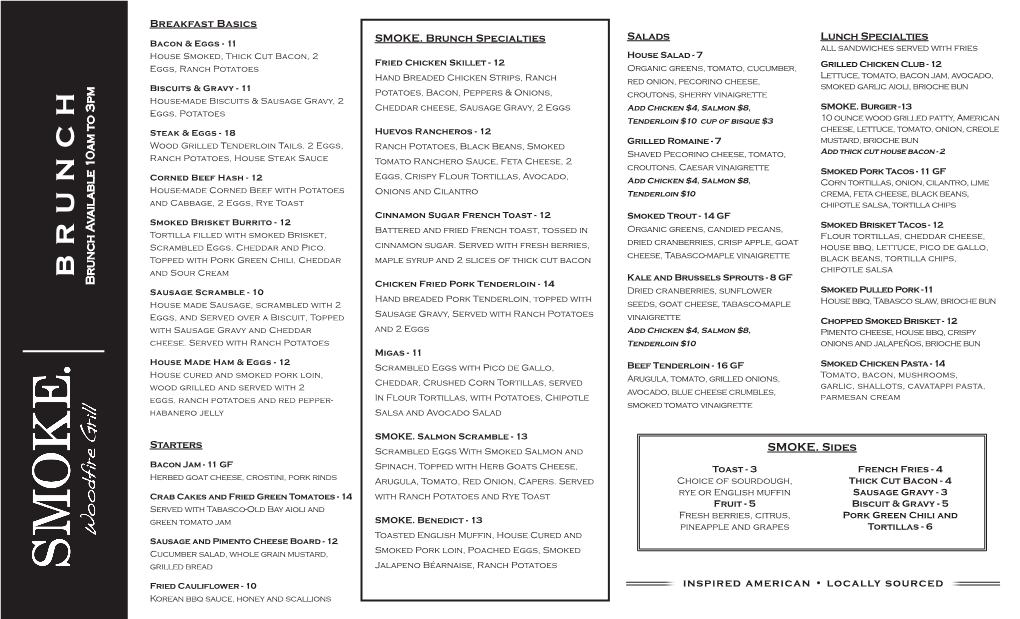 Owasso Brunch Menu