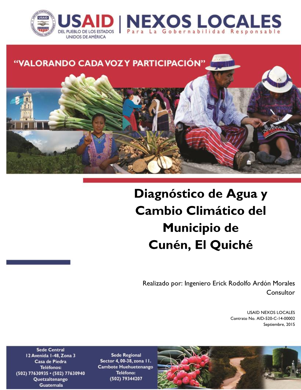 Diagnóstico De Agua Y Cambio Climático Del Municipio De Cunén