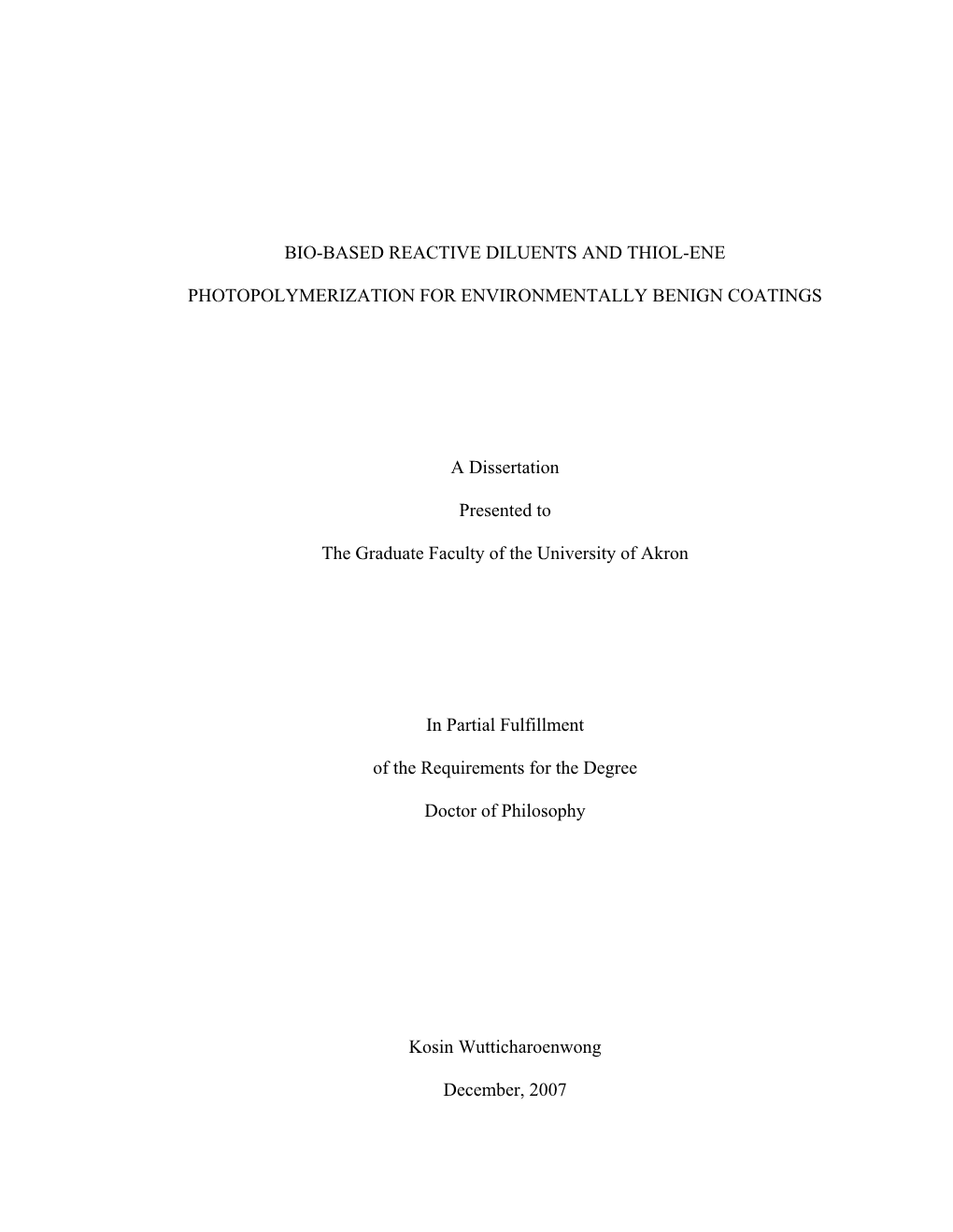 Bio-Based Reactive Diluents and Thiol-Ene