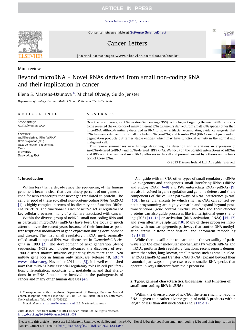 Beyond Microrna Â