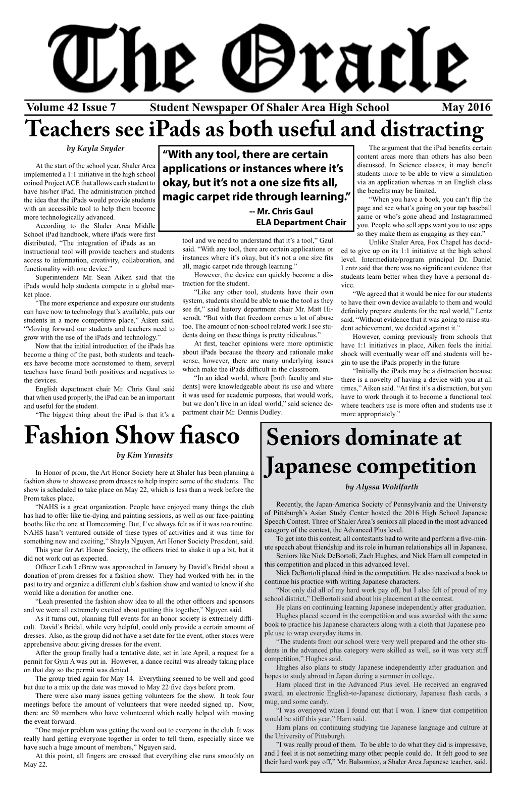 Fashion Show Fiasco Seniors Dominate at Japanese Competition