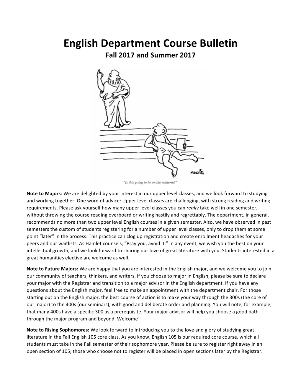 Course Bulletin Fall 2017 and Summer 2017