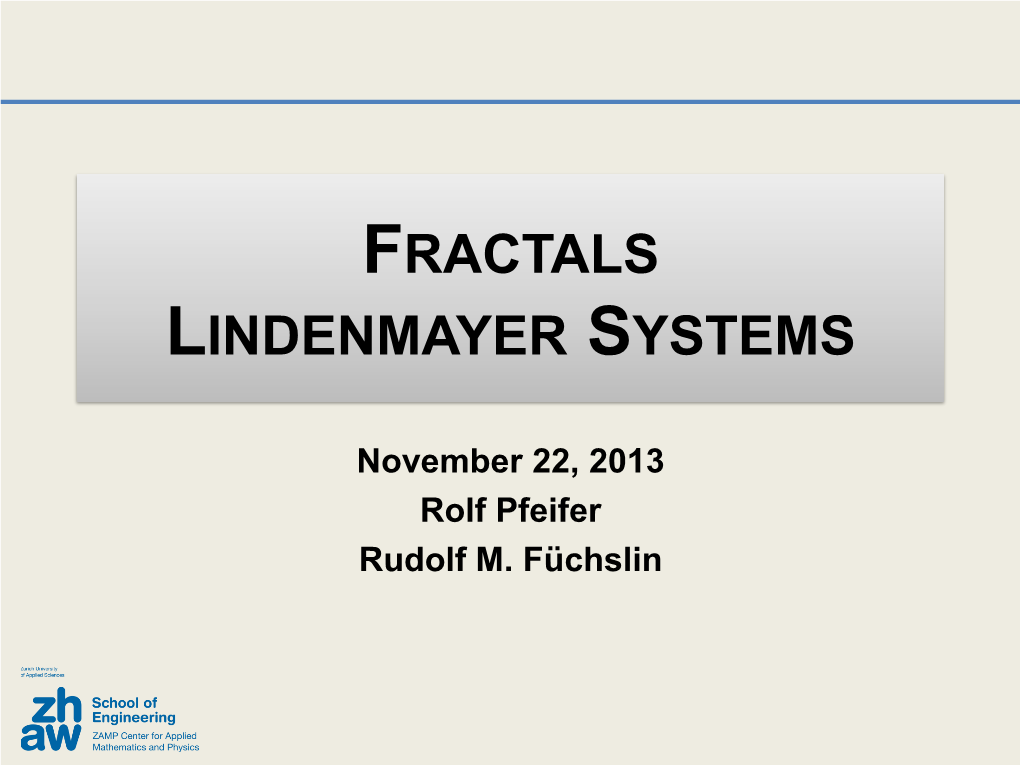 Fractals Lindenmayer Systems