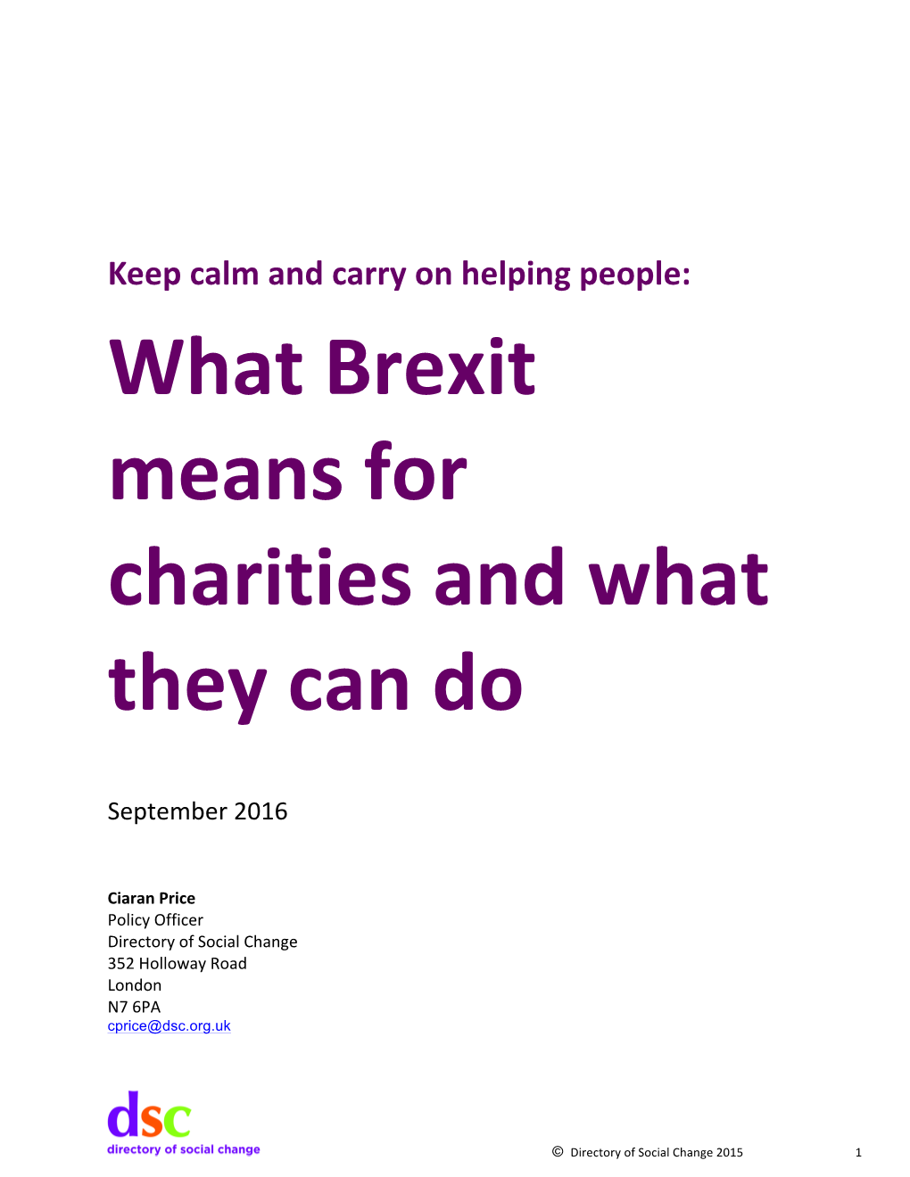 What Brexit Means for Charities and What They Can Do