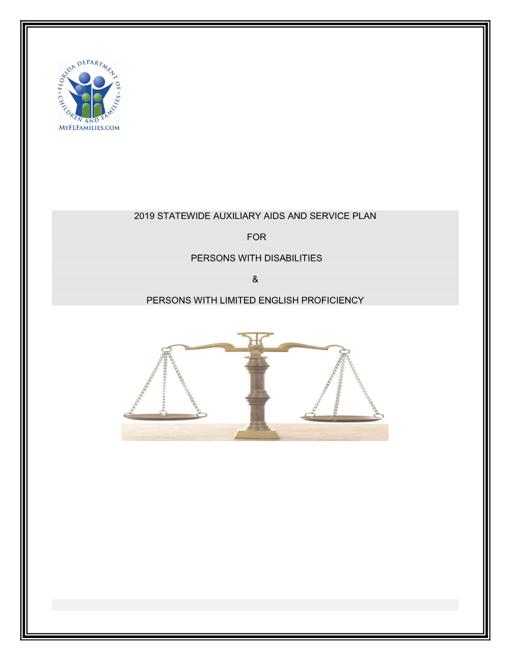 2019 Statewide Auxiliary Aids and Service Plan for Persons with Disabilities