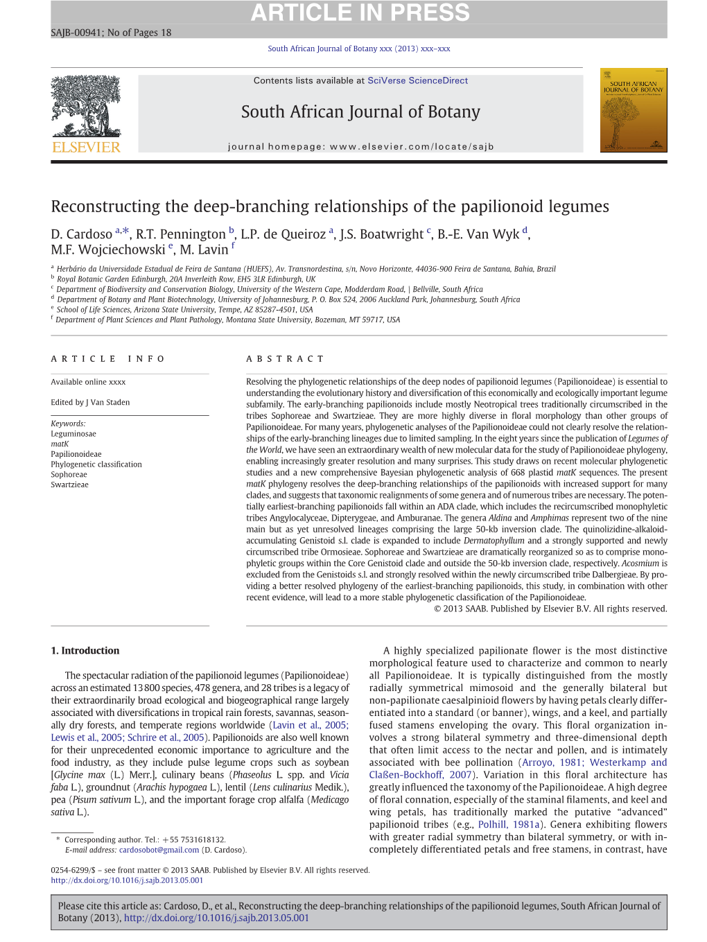 Reconstructing the Deep-Branching Relationships of the Papilionoid Legumes