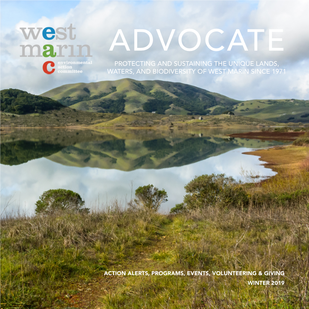 Advocate Protecting and Sustaining the Unique Lands, Waters, and Biodiversity of West Marin Since 1971