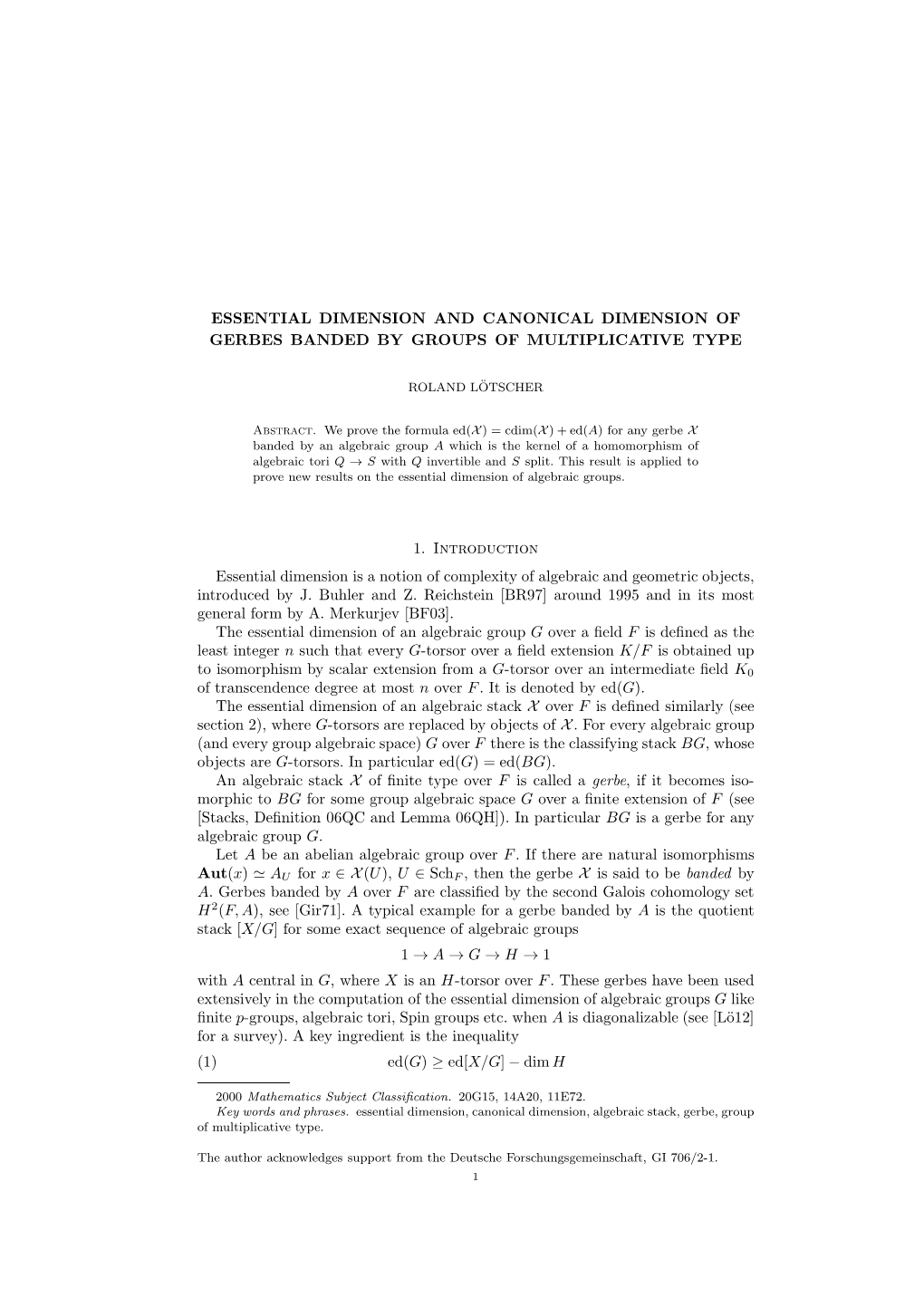 Essential Dimension and Canonical Dimension of Gerbes Banded by Groups of Multiplicative Type