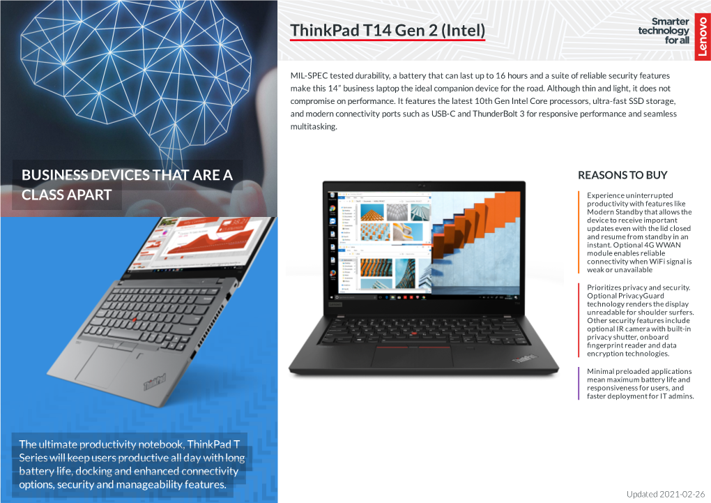 Thinkpad T14 Gen 2 (Intel)