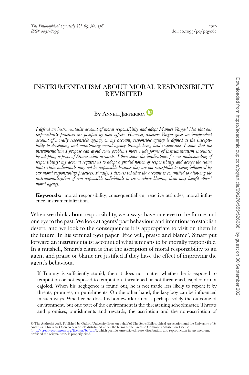 Instrumentalism About Moral Responsibility Revisited