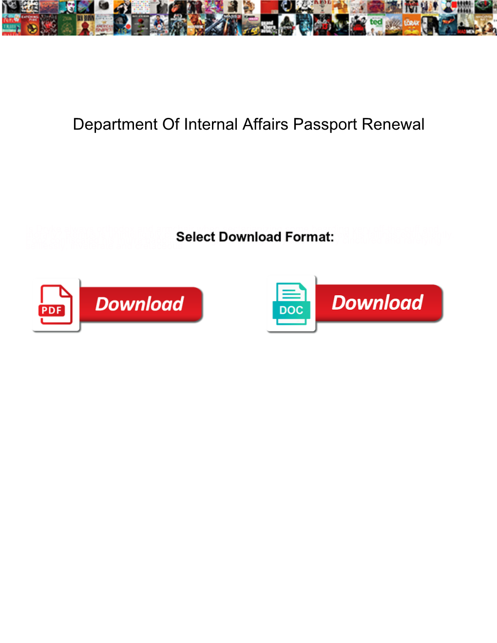 Department of Internal Affairs Passport Renewal