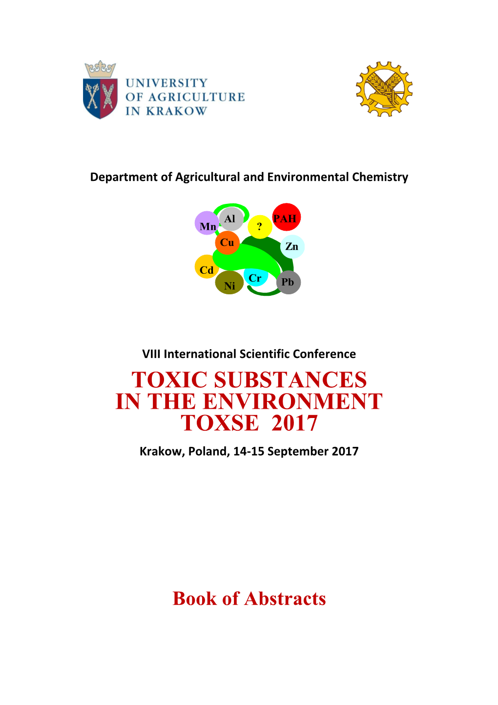 Toxic Substances in the Environment Toxse 2017