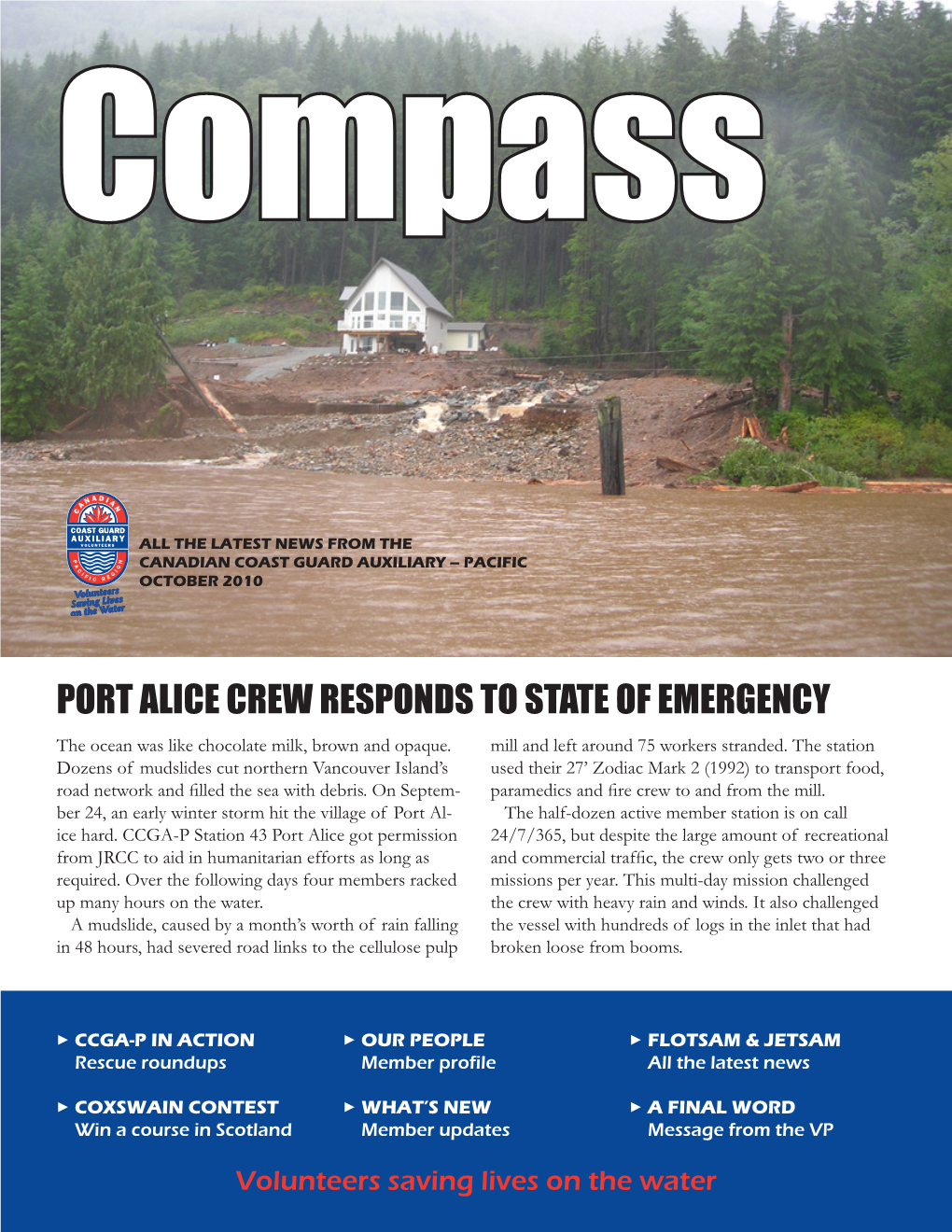 Port Alice Crew Responds to State of Emergency the Ocean Was Like Chocolate Milk, Brown and Opaque