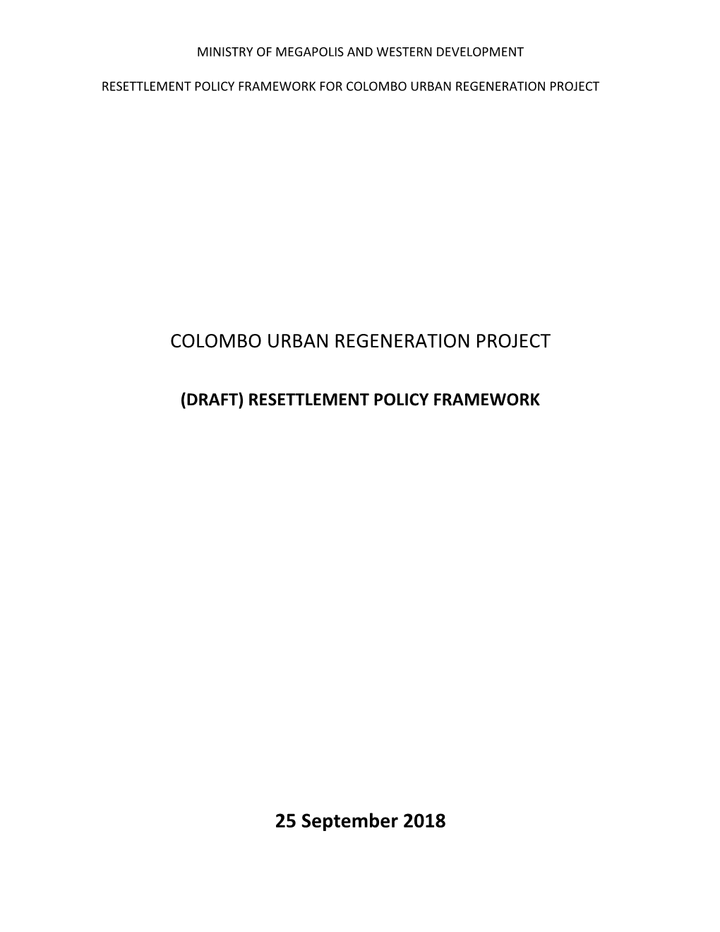 Colombo Urban Regeneration Project