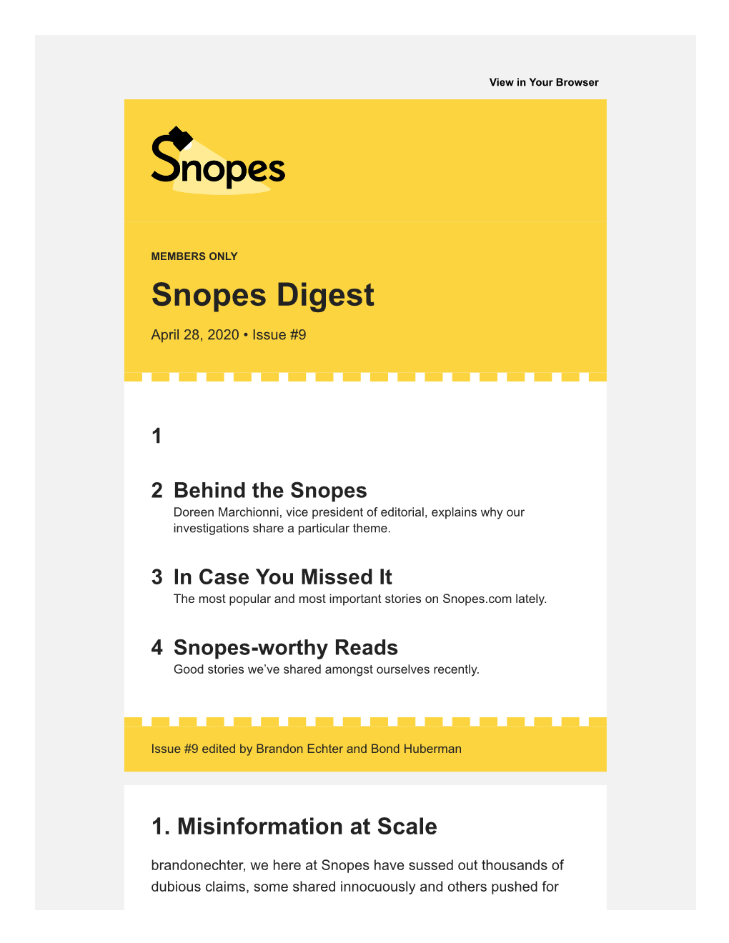 Snopes Digest