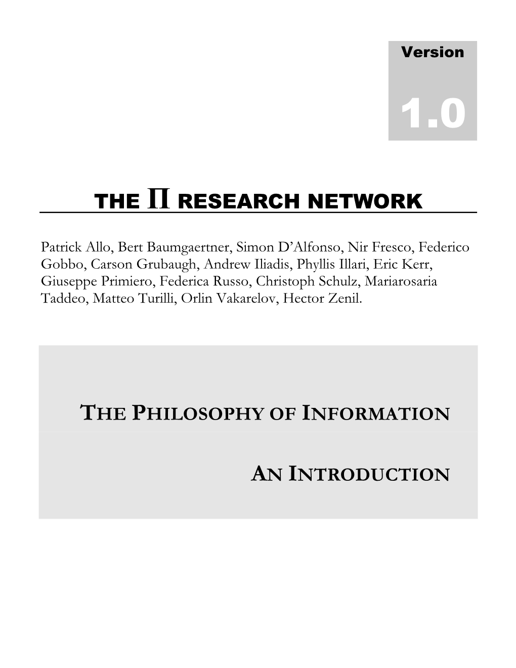 The Π Research Network
