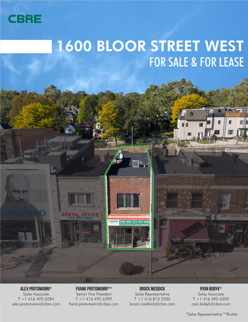 1600 Bloor Street West for Sale & for Lease