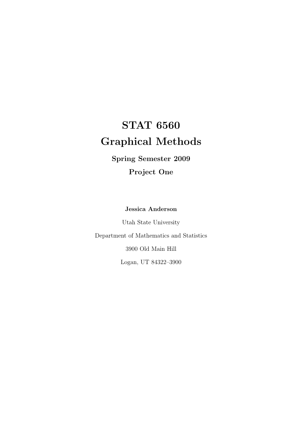 STAT 6560 Graphical Methods