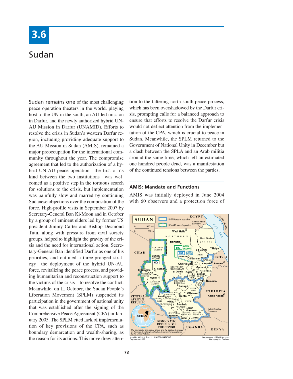 Sudan Mission Review