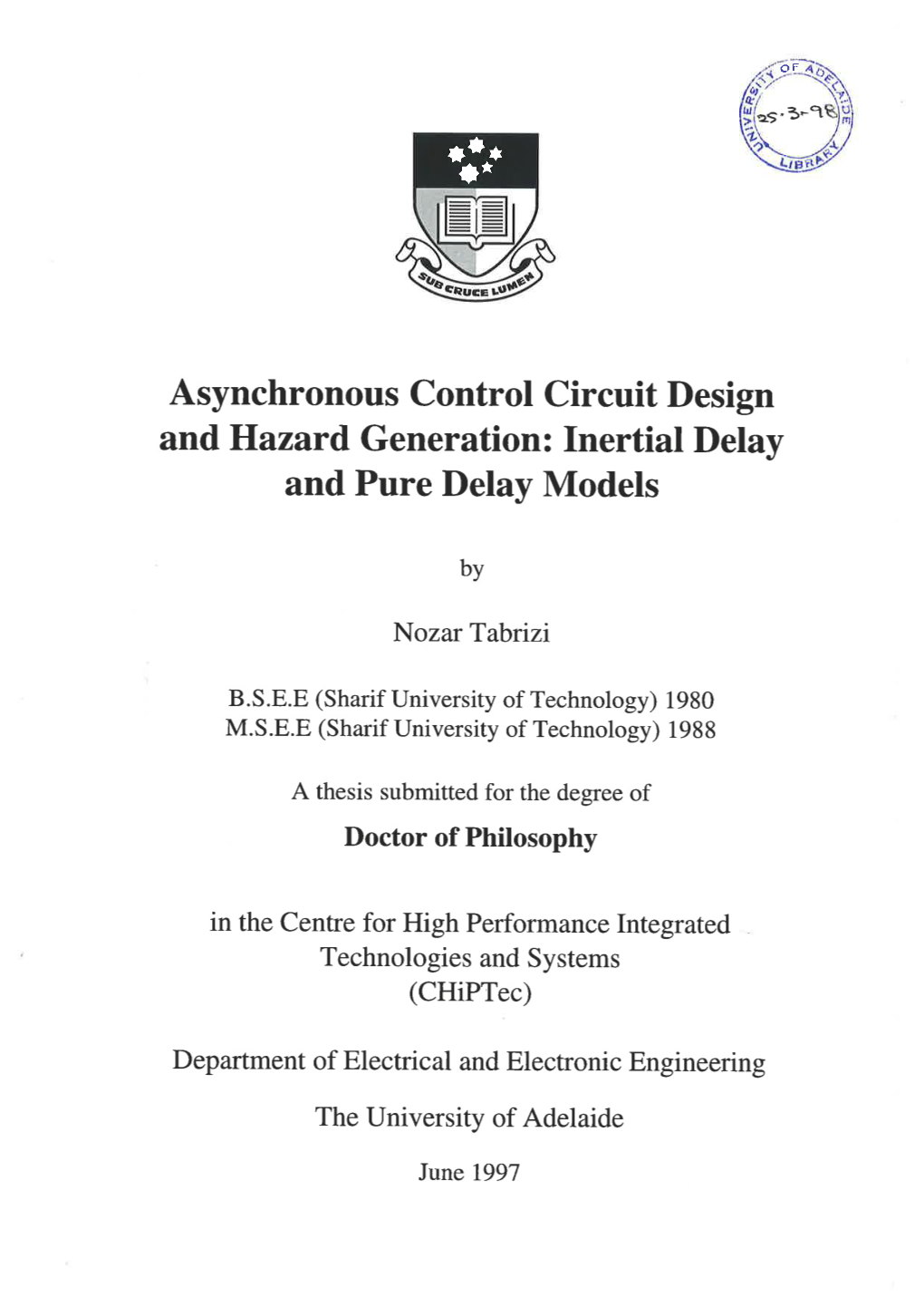 Asynchronous Control Circuit Design and Hazard Generation: Inertial Delay and Pure Delay Models