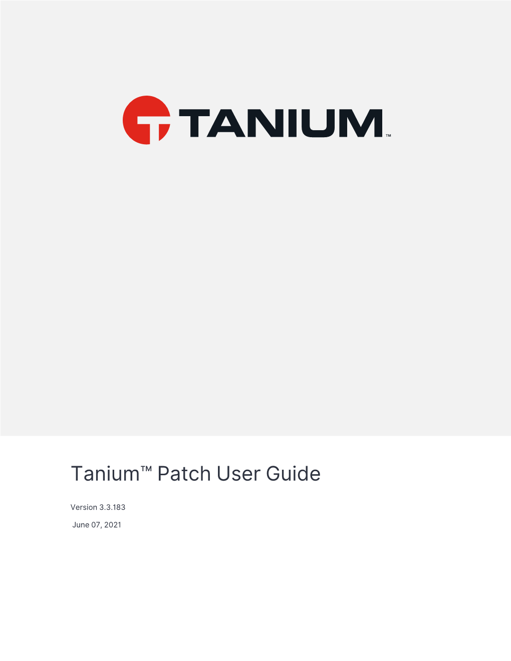 Tanium™ Patch User Guide Version 3.3.183