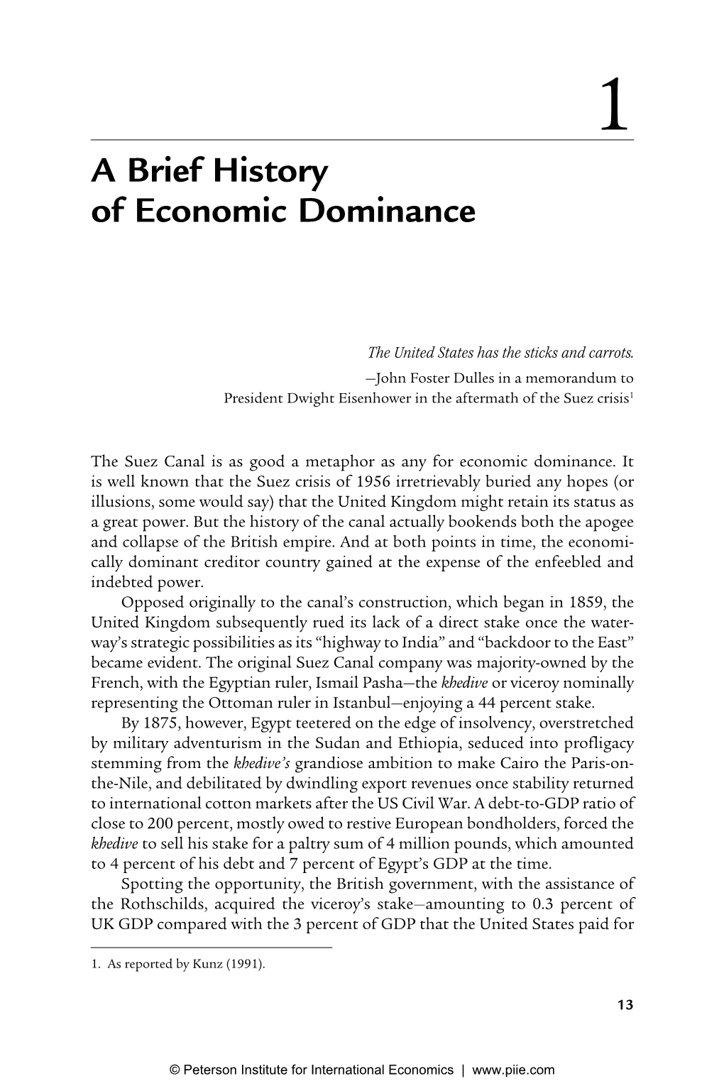 A Brief History of Economic Dominance