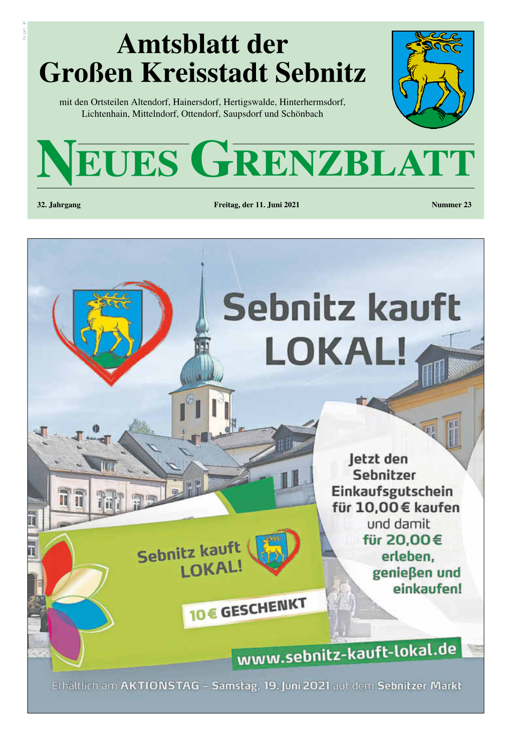 Neues Grenzblatt Nr. 23 Vom 11.06.2021