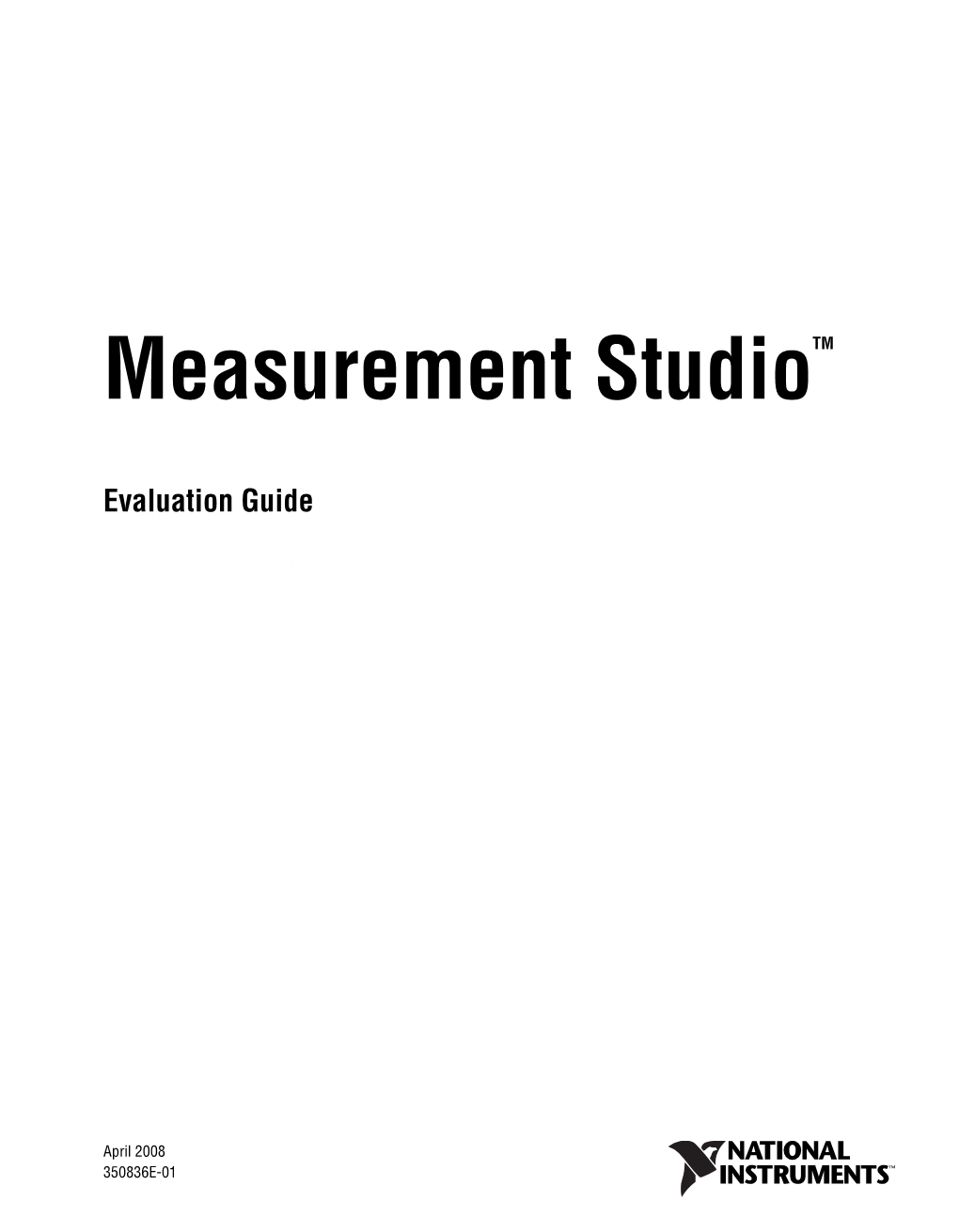 Measurement Studio Evaluation Guide