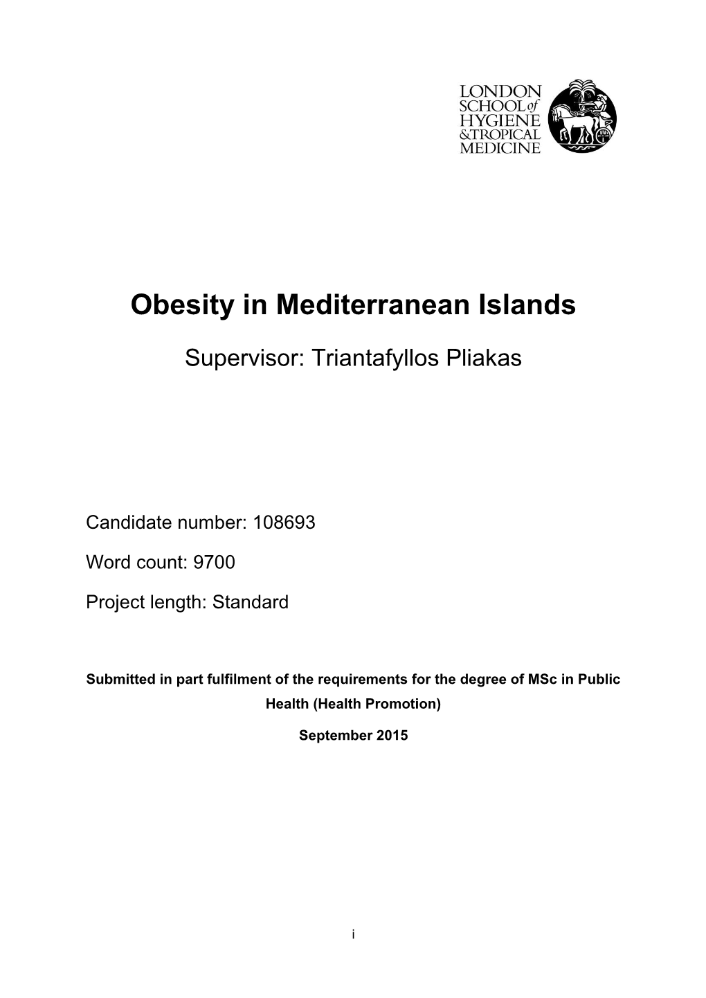 Obesity in Mediterranean Islands