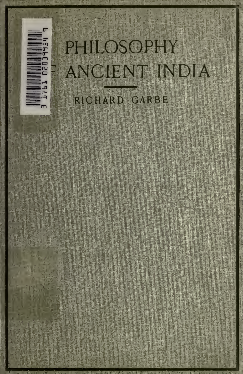 The Philosophy of Ancient India