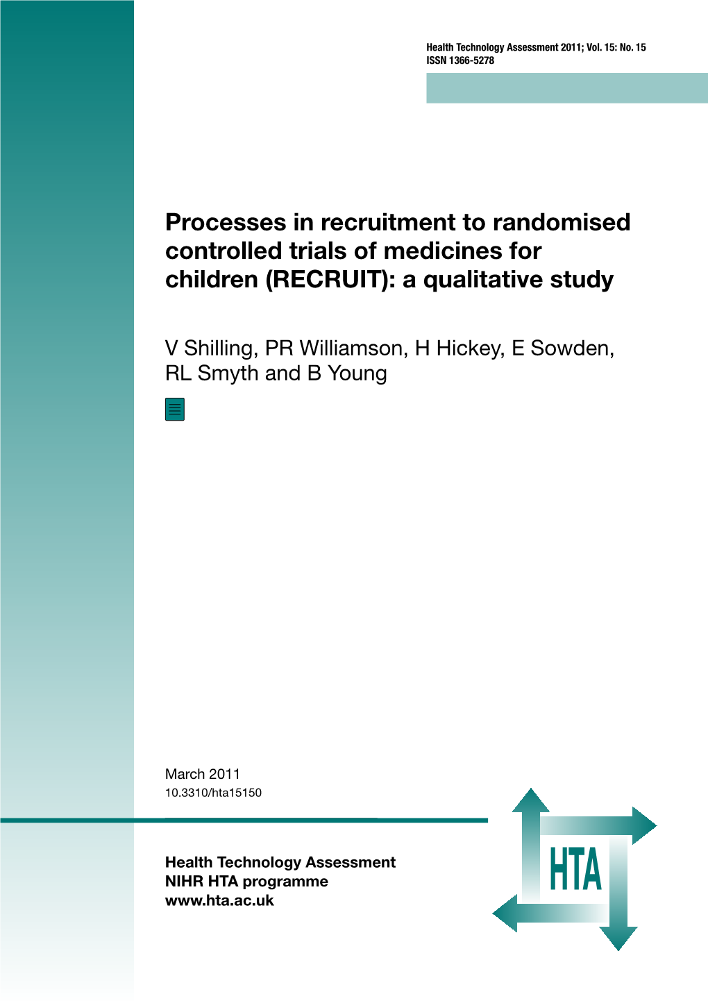 Processes in Recruitment to Randomised Controlled Trials of Medicines for Children (RECRUIT): a Qualitative Study