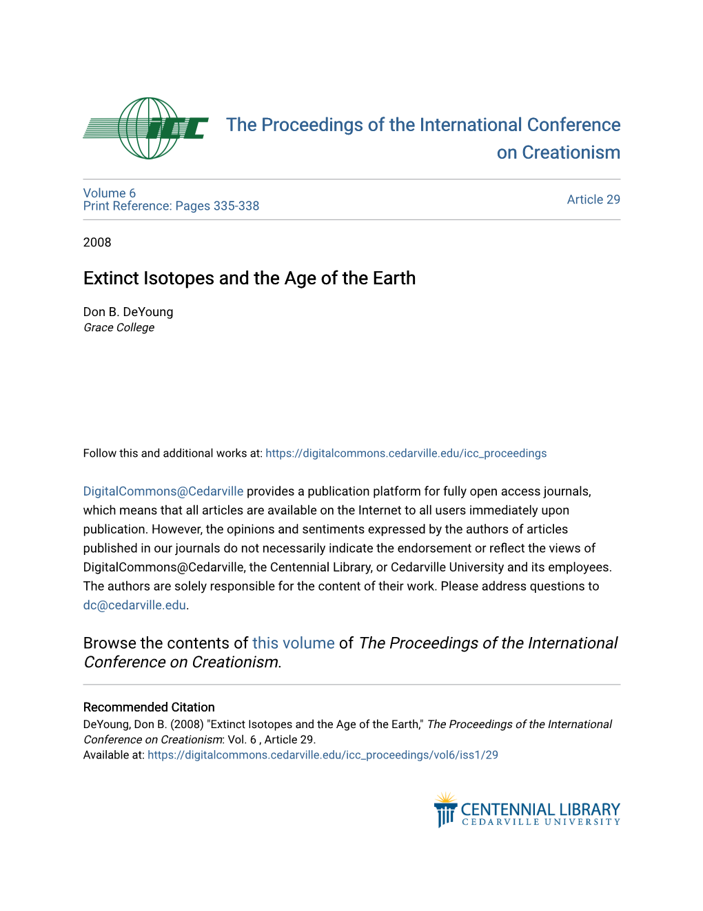 Extinct Isotopes and the Age of the Earth