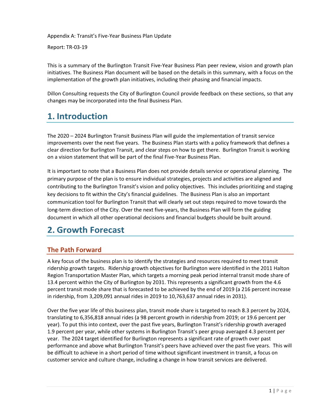 Appendix a Burlington Transit Business Plan Update.Docx