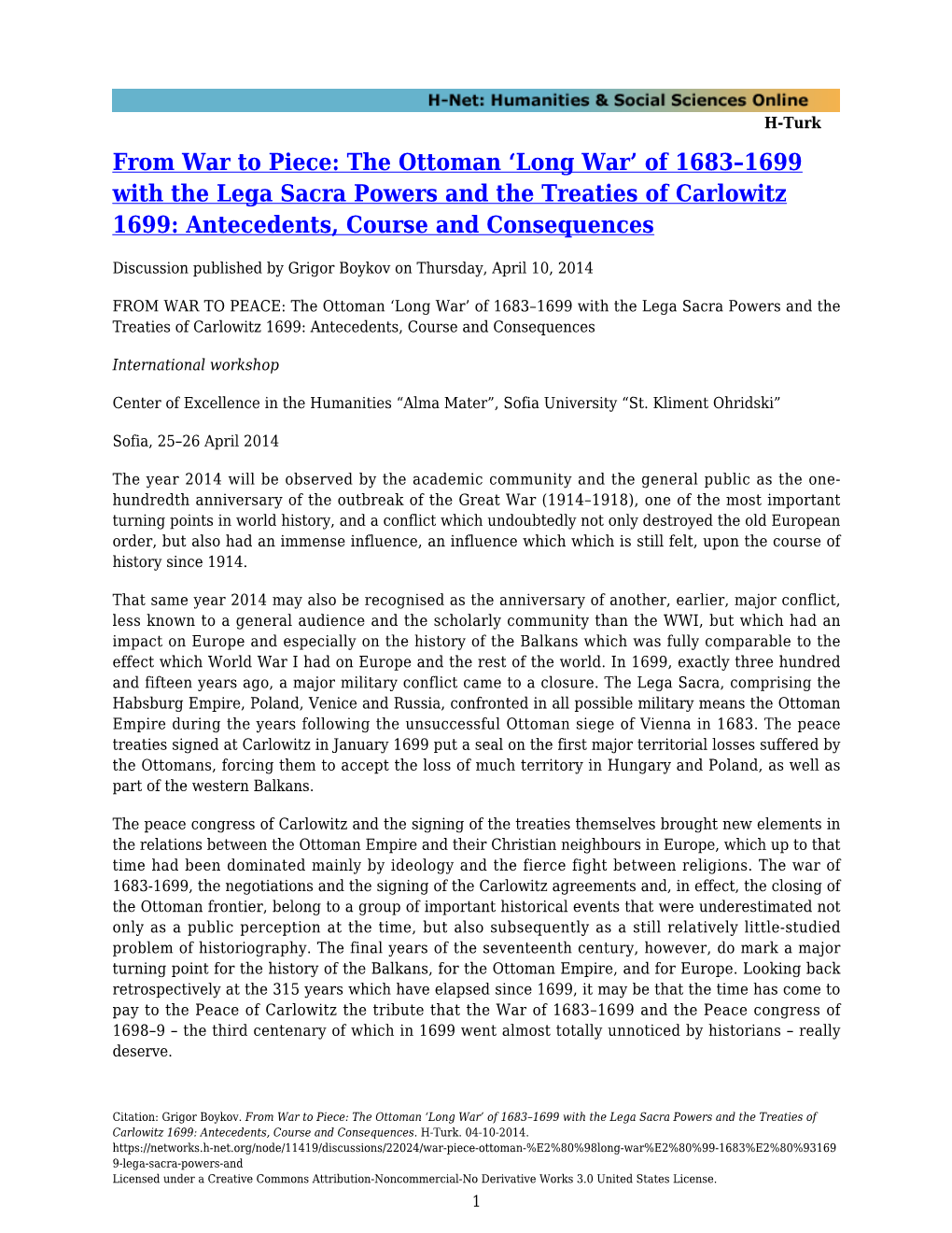 The Ottoman 'Long War' of 1683–1699 with the Lega Sacra