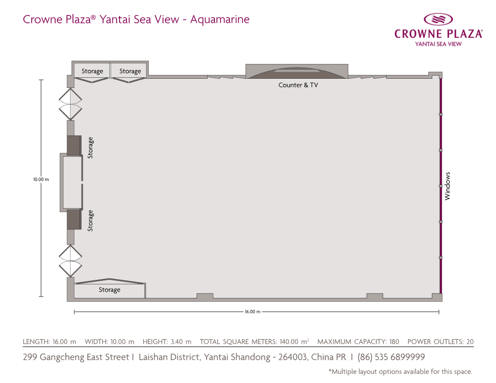 Crowne Plaza® Yantai Sea View - Aquamarine