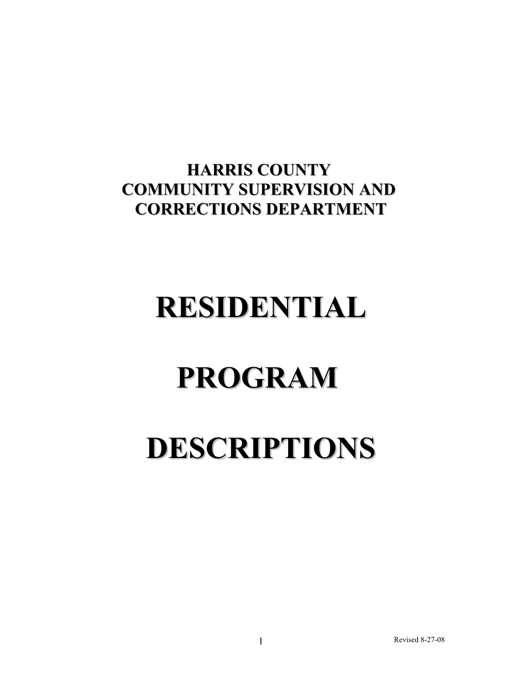 Minutes of Residential Director S Discharge Code Committee