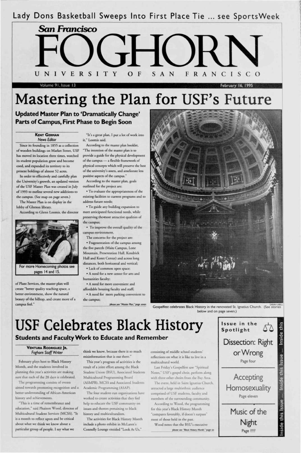 Mastering the Plan for USF's Future USF Celebrates Black History