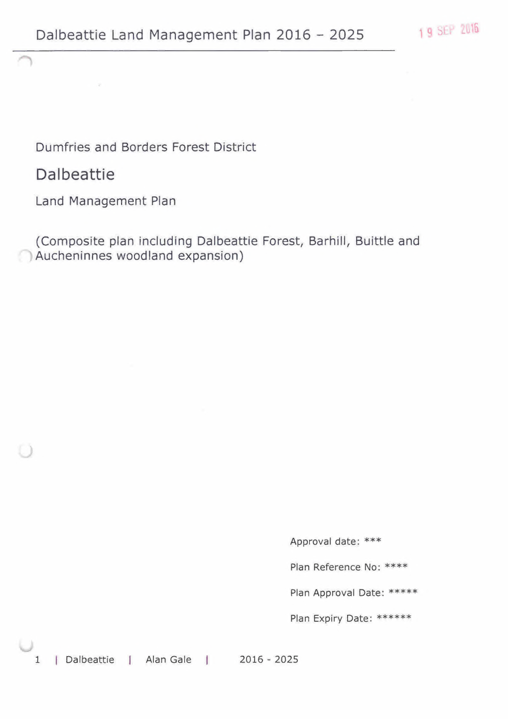 Dalbeattie Land Management Plan 2016 - 2025 , 9 Sf