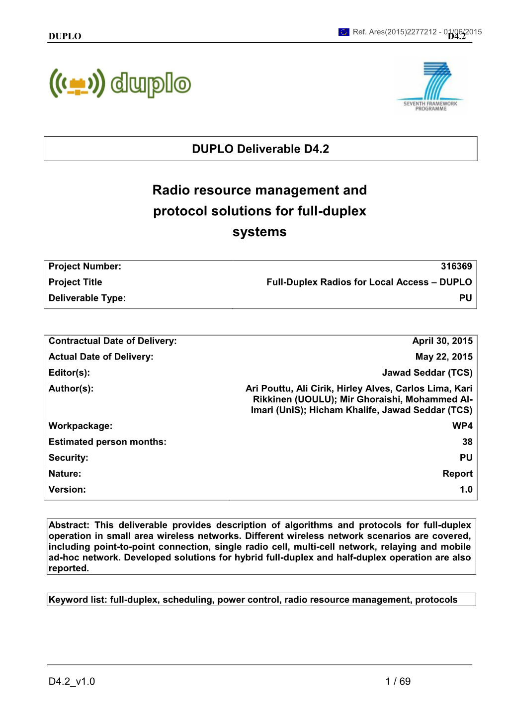 Radio Resource Management and Protocol Solutions for Full-Duplex Systems