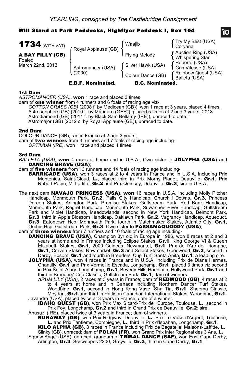 Tattersalls October Yearling Sale Book 1