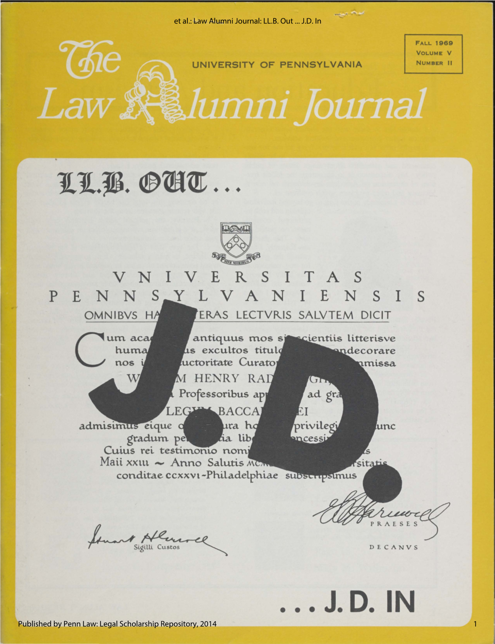 Law Alumni Journal: LL.B