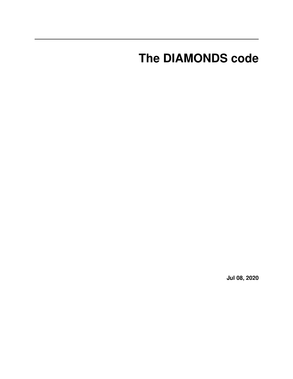 The DIAMONDS Code