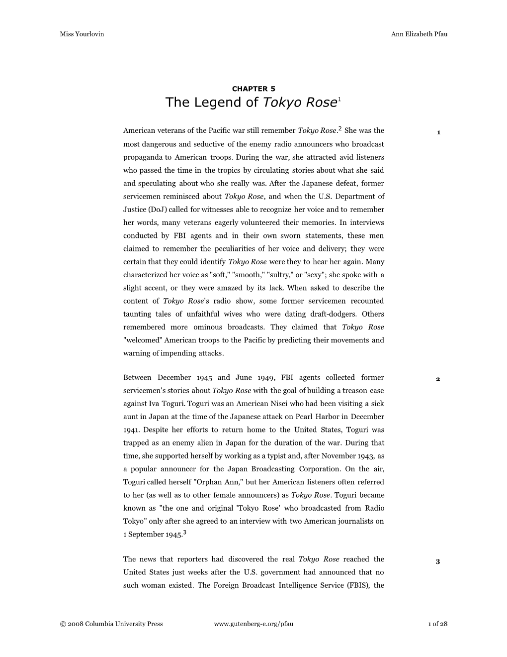 CHAPTER 5 the Legend of Tokyo Rose1