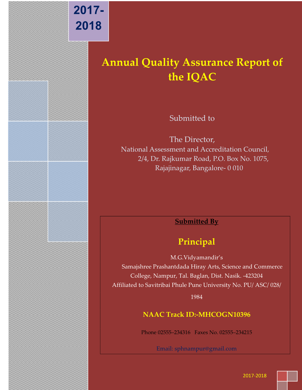 Annual Quality Assurance Report of the IQAC