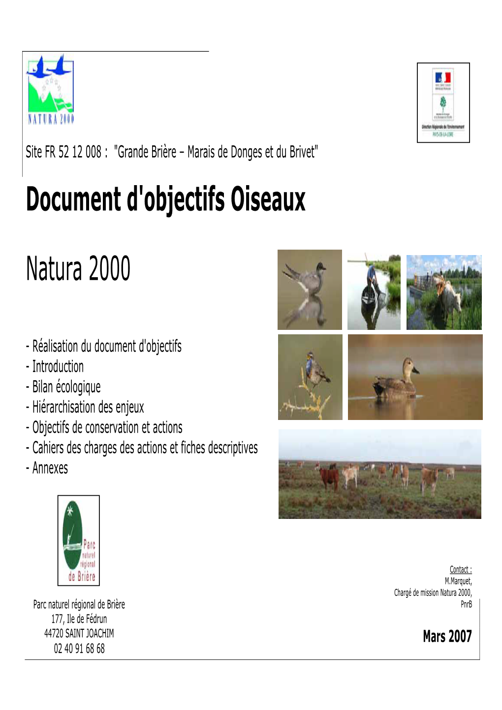 Document D Objectifs Oiseaux Natura 2000