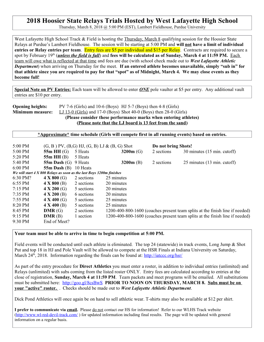 Participating Schools: West Lafayette, Frontier, Delphi, North Montgomery, Harrison, Benton