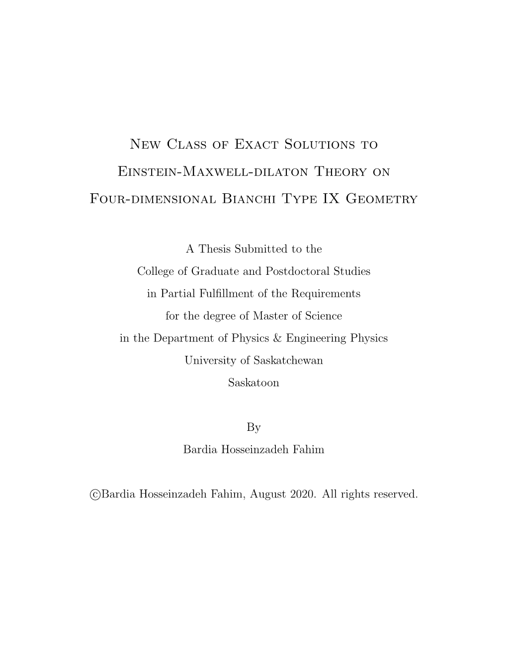 New Class of Exact Solutions to Einstein-Maxwell-Dilaton Theory on Four-Dimensional Bianchi Type IX Geometry