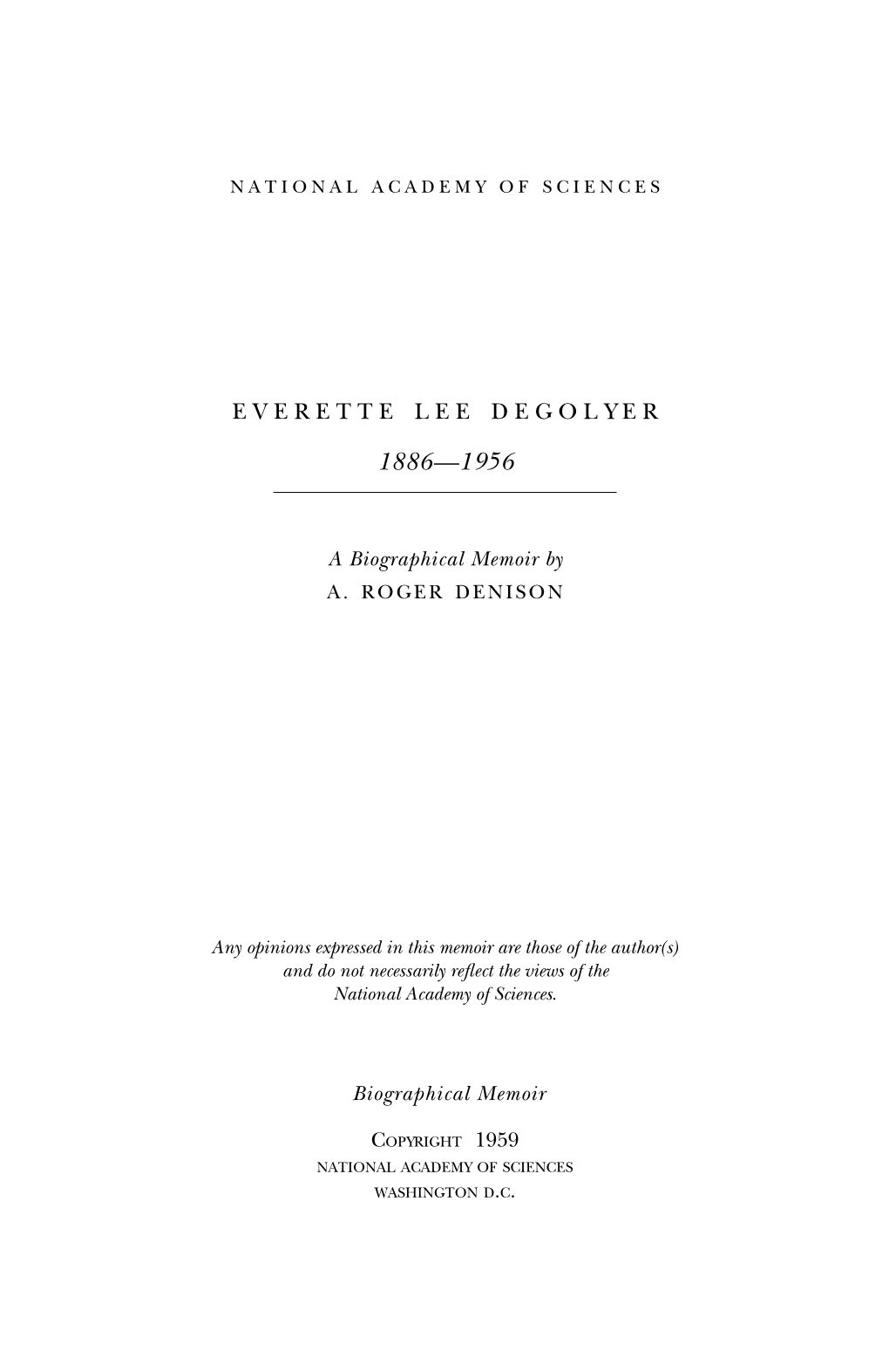 Everette Lee Degolyer